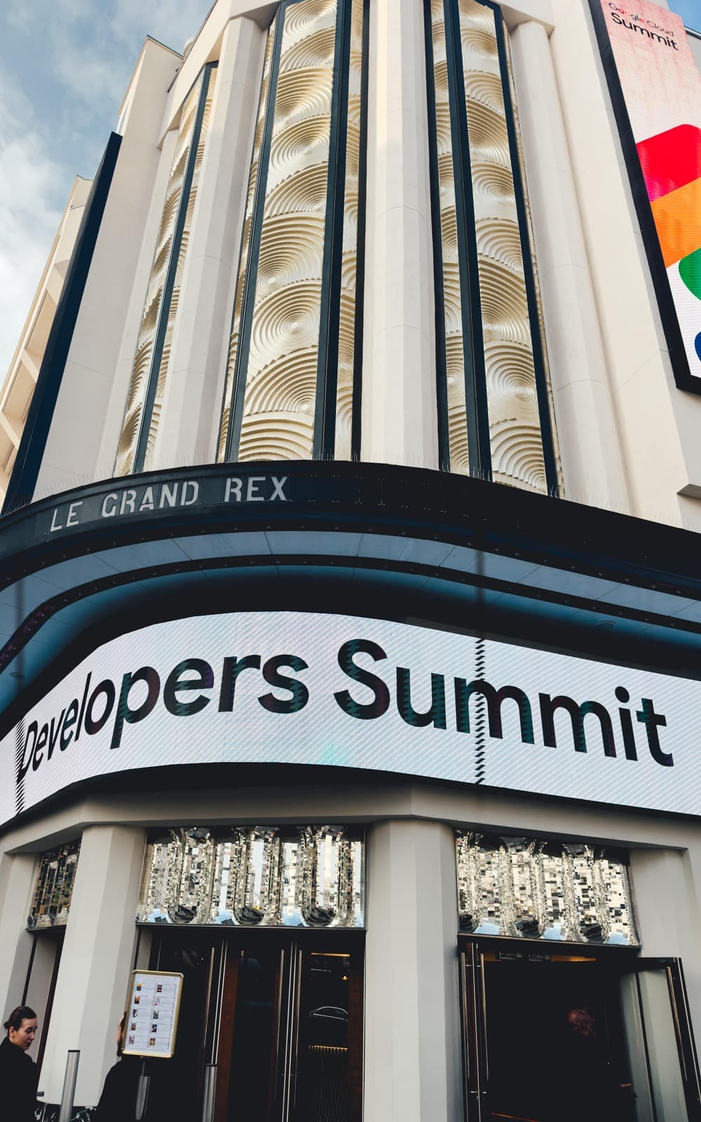 Front of the movie theatre Le Grand Rex Paris